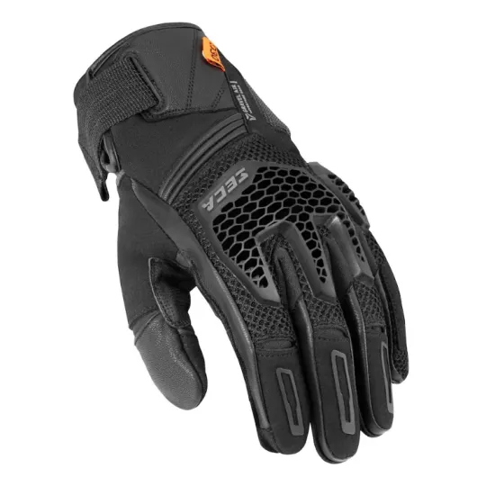 Текстилни ръкавици SECA GRAVEL BLACK с D3O защита и RespirAir+ система