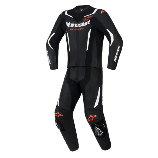Кожен екип ALPINESTARS 2PCS GP Force V2 Black White Fluo Red
