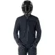 Черно текстилно мото яке Alpinestars ST-7 Prime Gore-Tex - изглед отпред, отстрани и отзад с лого и координатен надпис