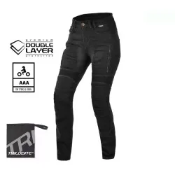 Дамски мото дънки TRILOBITE PARADO DOUBLELAYER SLIM FIT BLACK LEVEL 2