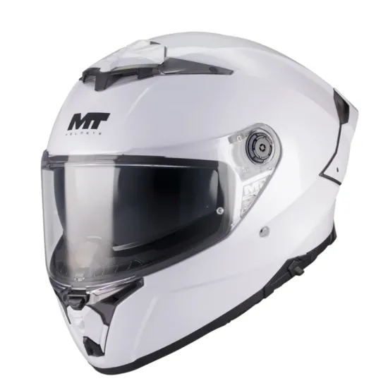 Интегрална мото каска MT Thunder 4 R SV Pure A0 Gloss със слънчев визьор