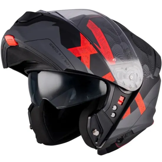 Отваряема каска MT Genesis R SV SHIFT B15 Matt с HIRP корпус, слънчев визьор и Pinlock Max Vision Ready