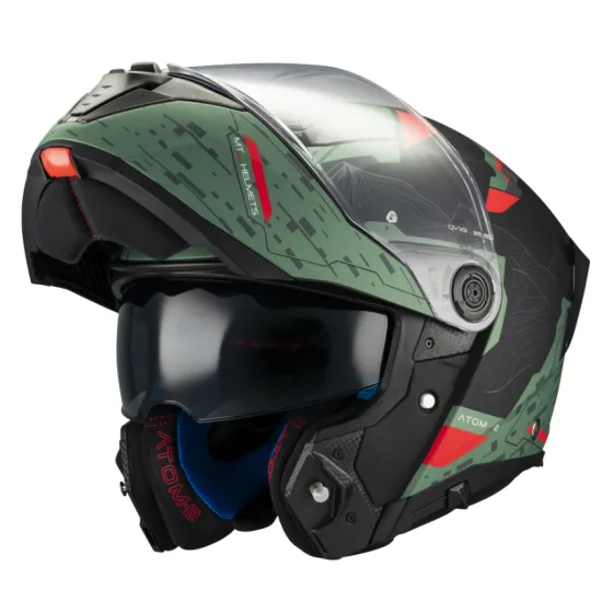 Отваряема каска MT ATOM 2 SV HIGHLANDS C6 Matt с ECE 22.06, слънчев визьор и Pinlock Ready