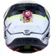 Alpinestars SM7 Blaster мотокрос каска в черно и сиво с флуоресцентно жълто-зелени и розови акценти, лого с едноокото цвете