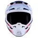 Alpinestars SM7 Blaster мотокрос каска в бяло, синьо и червено с Workswell лого, агресивна козирка и вентилационни отвори