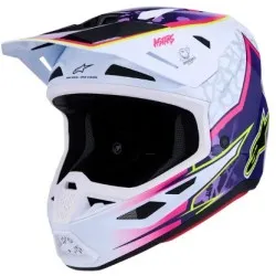 Мотокрос каска ALPINESTARS SM7 BLASTER PUR/PNK/WH