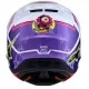 Alpinestars SM7 Blaster мотокрос каска в лилаво, розово и бяло с жълто-зелени акценти, лого SMASH и splash графики на купола