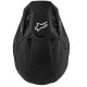 Alpinestars Supertech M7 мотокрос каска в матово черно с агресивен визьор, бяло лого и червени акценти на подбрадника