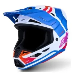 Мотокрос каска ALPINESTARS SM7 CORE WHT/BLU/PNK