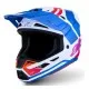 Alpinestars SM7 Core мотокрос каска в синьо, бяло, розово и червено с широка козирка, вентилационни решетки и надпис stars