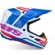 Alpinestars SM7 Core мотокрос каска в синьо, бяло, розово и червено с широка козирка, вентилационни решетки и надпис stars