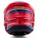 Alpinestars SM7 Cast мотокрос каска в червено с жълти и сини графики, изглед отстрани и отгоре, композитна черупка с