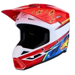 Детска мотокрос каска ALPINESTARS SM3 FALCON RED/WHT/BLU