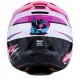 Детска мотокрос каска Alpinestars SM3 Falcon в лилаво, розово и бяло с графика на звезди, вентилационни отвори и откачваща