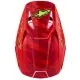 Детска мотокрос каска Alpinestars SM3 Falcon в червено, бяло и синьо с жълти звезди, козирка с отвори и лого Alpinestars