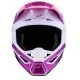 Детска мотокрос каска Alpinestars SM3 Falcon в лилаво, розово и бяло с графика на звезди, вентилационни отвори и откачваща