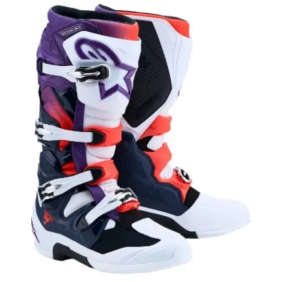 Мотокрос ботуши Alpinestars Tech 7 C27 PRPL BLU FLUO RD с TPU защита