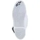 Бели детски мотокрос ботуши Alpinestars Tech 7S с 4 черни катарами, TPU пластина за пищяла и перфорирана гумена подметка