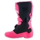 Детски мотокрос ботуши Alpinestars Tech 7S в ярко розово и черно с четири бели катарами и TPU панел по подбедрицата