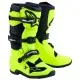 Детски мотокрос ботуши Alpinestars Tech 7S в жълто и черно с три алуминиеви катарами, TPU панели и флуоресцентна горна част