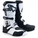 Trial мото ботуши Alpinestars Tech-T BK/WH Black White от кожа и микрофибър