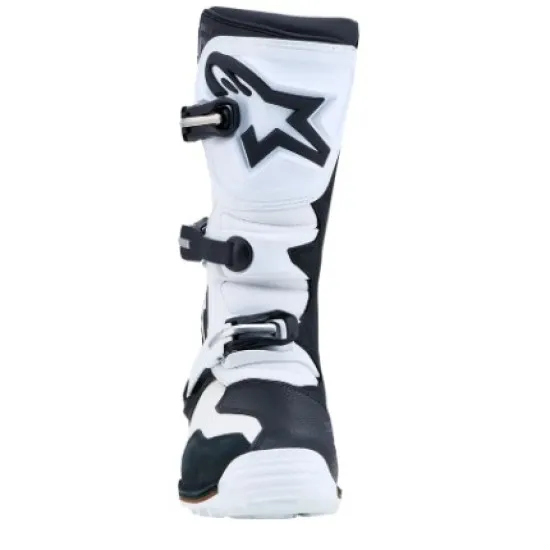 Trial мото ботуши Alpinestars Tech-T BK/WH Black White от кожа и микрофибър