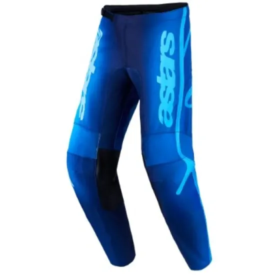 Мотокрос брич Alpinestars Fluid Kepler в тъмносиньо със светлосини акценти и лого на Alpinestars на бедрото