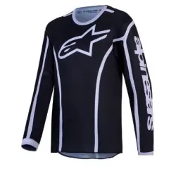 Детско мотокрос джърси Alpinestars FLUID APEX V2 BLACK/SIL