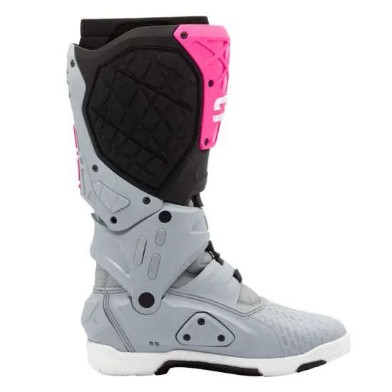 Мотокрос ботуши Sidi Crossair X Grey Fluo Pink с Materiis подметка