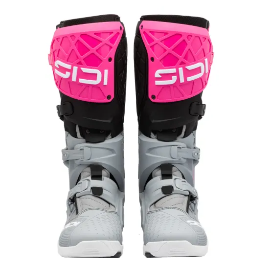 Мотокрос ботуши Sidi Crossair X Grey Fluo Pink с Materiis подметка