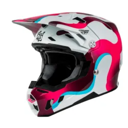 Мотокрос каска FLY RACING Formula CC Vibe - White/Pink/Blue