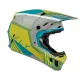 FLY Racing Formula CC Strike мотокрос каска в сиво, жълто-зелено и тюркоазено, с RHEON лого, издаден визьор и вентилационни
