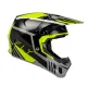 FLY Racing Formula CC Strike мотокрос каска в черно, сиво и флуоресцентно жълто с RHEON лого и матово покритие - изглед