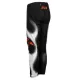 Детски мотокрос брич FLY Racing Kinetic Torch в черно и бяло с халфтон печат и оранжеви акценти, вид отпред, отзад и