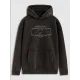 Тъмносив оувърсайзд суичър Alpinestars с snow-wash ефект, бродирана кръгова мото графика отпред и подплатена качулка