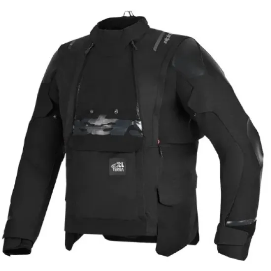 Adventure мото яке Alpinestars Harok V2 Drystar BK с Level 2 протектори и свалящи се ръкави