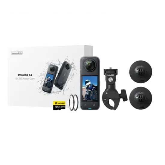 Екшън камера Insta360 X4 360° 8K Motorcycle Bundle