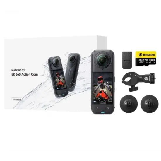 Екшън камера Insta360 X5 360° 8K Motorcycle Bundle