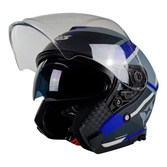 Скутер каска Axxis MIRAGE DAMASKO D7 Matt Blue - защита и комфорт за градски мотористи