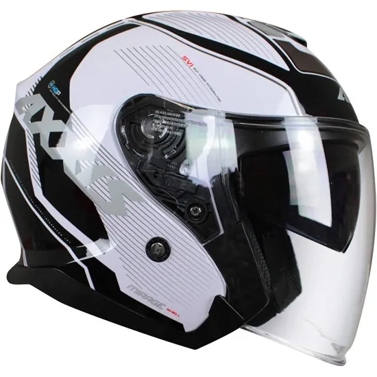 Скутер каска Axxis MIRAGE Village A1 Gloss Black - защита и комфорт за градски мотористи
