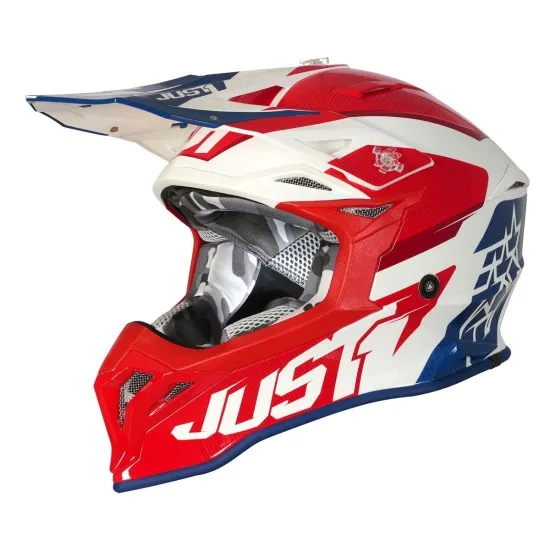 Каска JUST1 J39 STARS Red/Blue/White - Мотокрос каски от марка JUST1