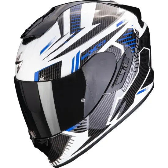 Каска Scorpions Exo 1400 Evo Air White/Blue - Спортни каски от марка Scorpion