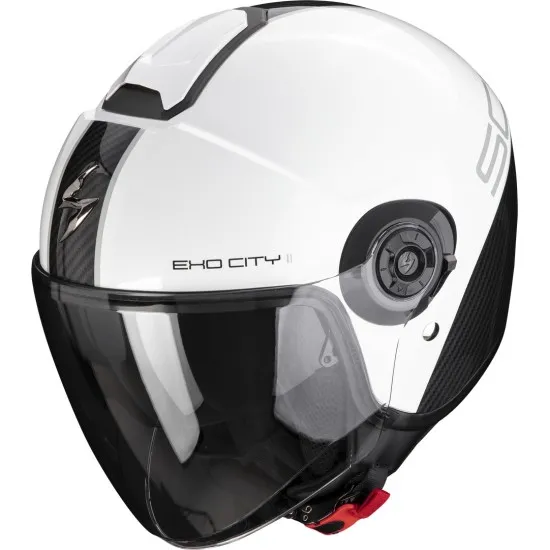 Каска Scorpion Exo-City II Carbo White/Black - Каски за скутер от марка Scorpion