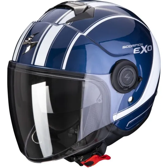 Каска Scorpion Exo-City Scoot Blue/White - Каски за скутер от марка Scorpion