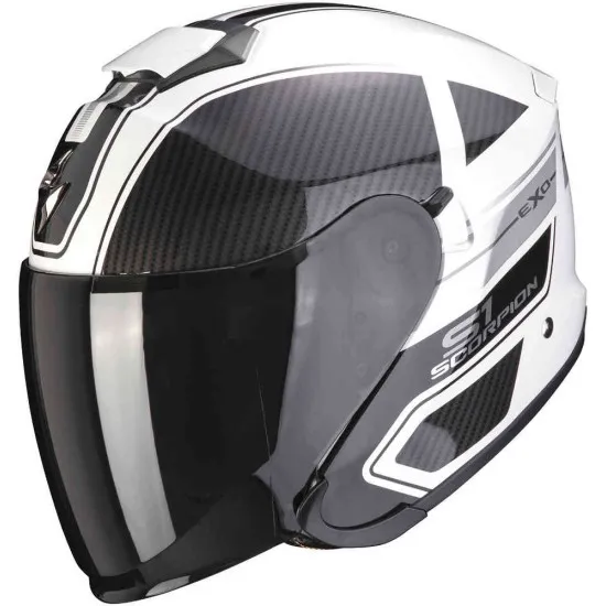 Каска Scorpion EXO-S1 Cross-Ville White/Black/Sylver - Каски за скутер от марка Scorpion