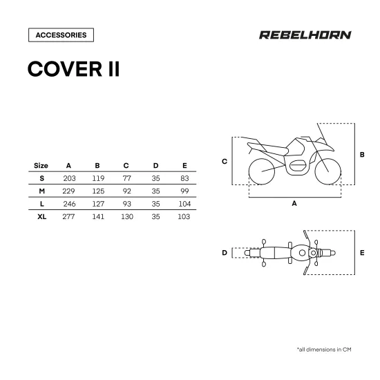 Покривало за мотоциклет Rebelhorn Shelter Black Silver
