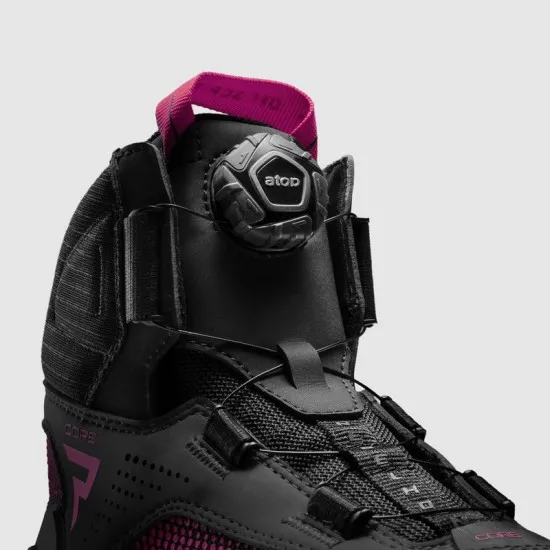 Дамски мото боти REBELHORN Core Black Pink с ATOP система и TPU защита