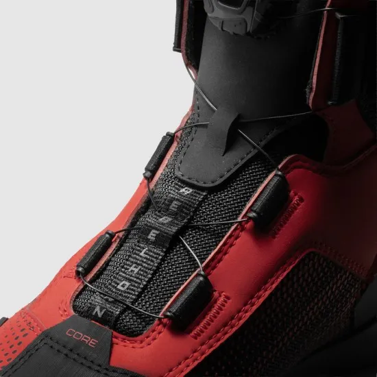 Мото боти REBELHORN Core Black Red с ATOP закопчаване и TPU защита