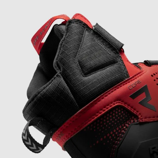 Мото боти REBELHORN Core Black Red с ATOP закопчаване и TPU защита