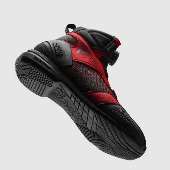 Мото боти REBELHORN Core Black Red с ATOP закопчаване и TPU защита